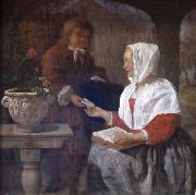 Gabriel Metsu A Girl Receiving a Letter Germany oil painting artist